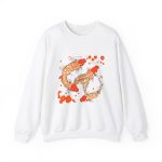 Koi Fish Sweatshirt - Japanese Style Illustration