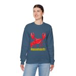 Massachusetts Lobster Sweatshirt, New England Seafood Gift, Lobster Lover Apparel, Ocean Wildlife Jumper, Coastal Crewneck Pullover